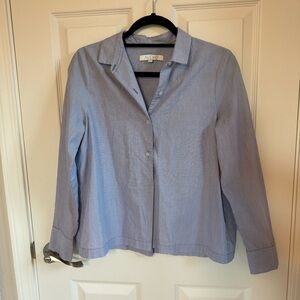 Alexis Striped Button Down Blouse, XS